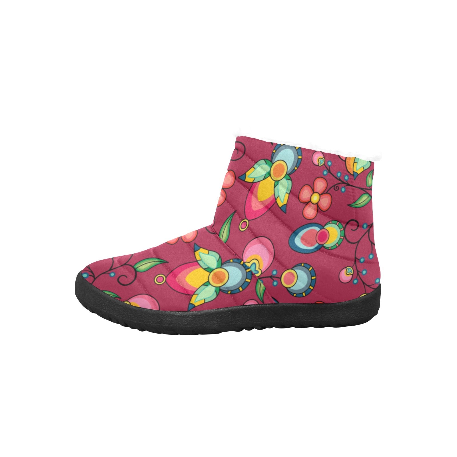 Floral Bounty Magenta Women's Padded Winter Boot