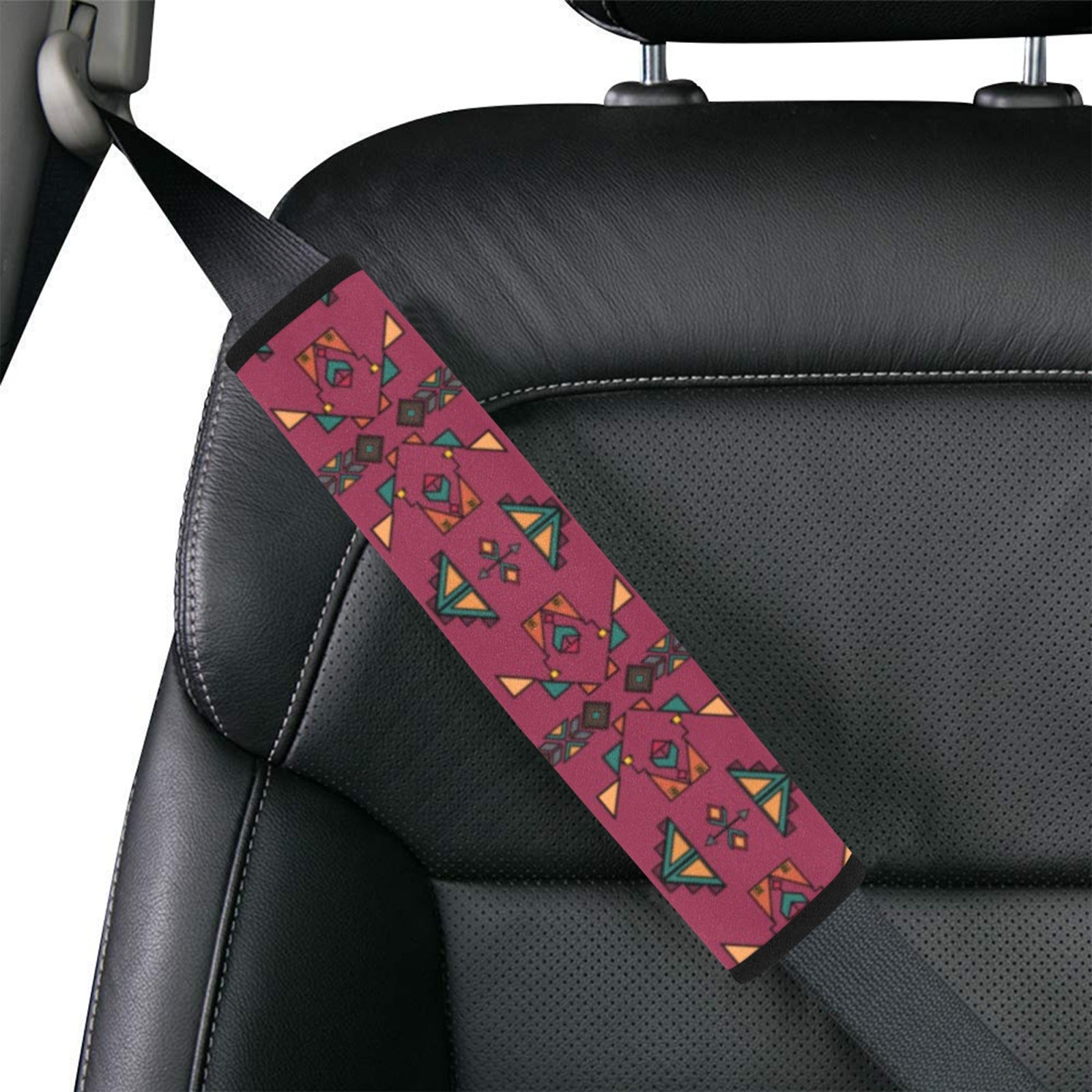 Arrow dawn Maroon Car Seat Belt Cover 7''x12.6'' (Pack of 2)