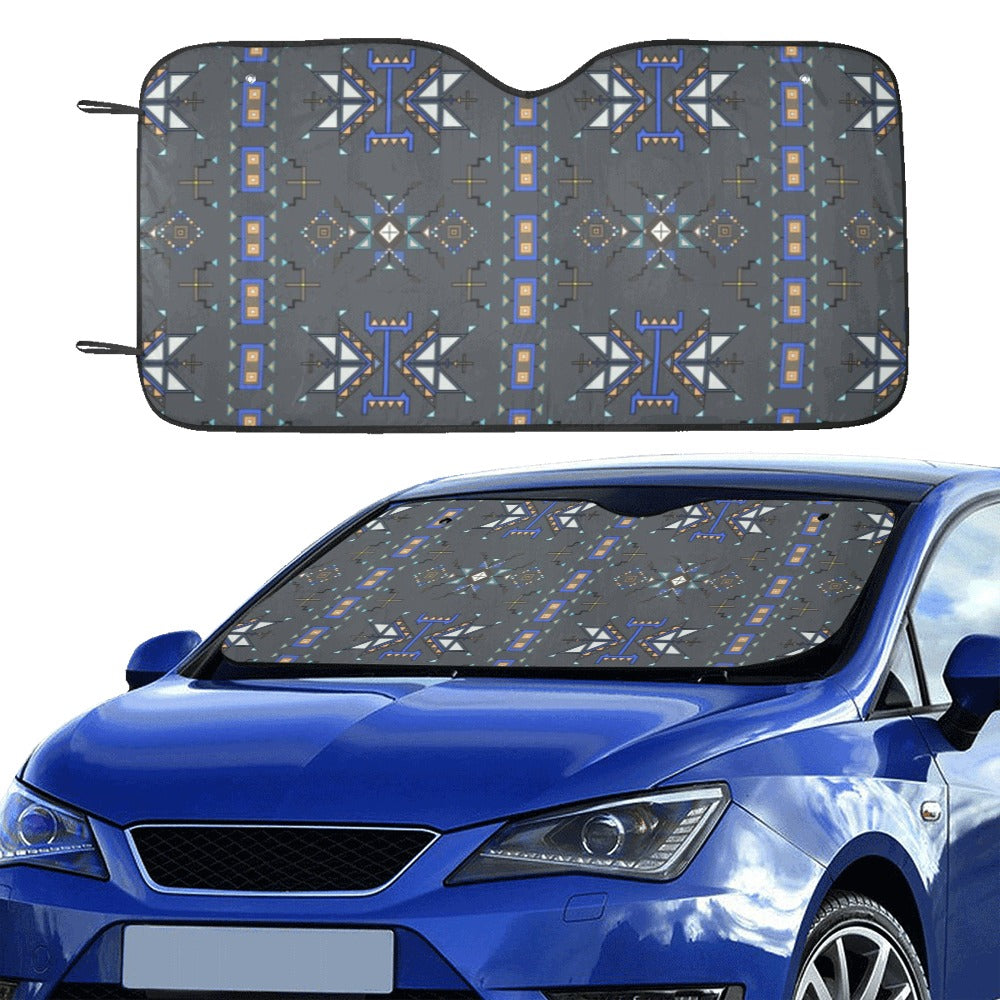 Eagle Strike Gray Car Sun Shade 55"x30"