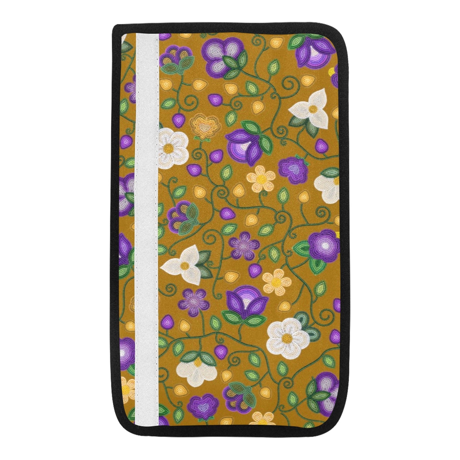 Midnight Moss Bloom Toffee Car Seat Belt Cover 7''x12.6'' (Pack of 2)