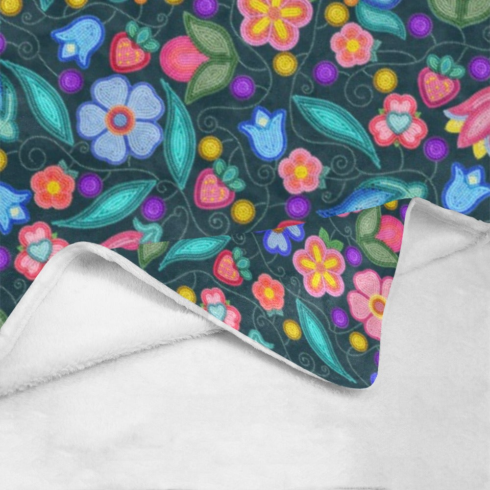 Sweet Offering Dark Teal Ultra-Soft Micro Fleece Blanket 60"x80"