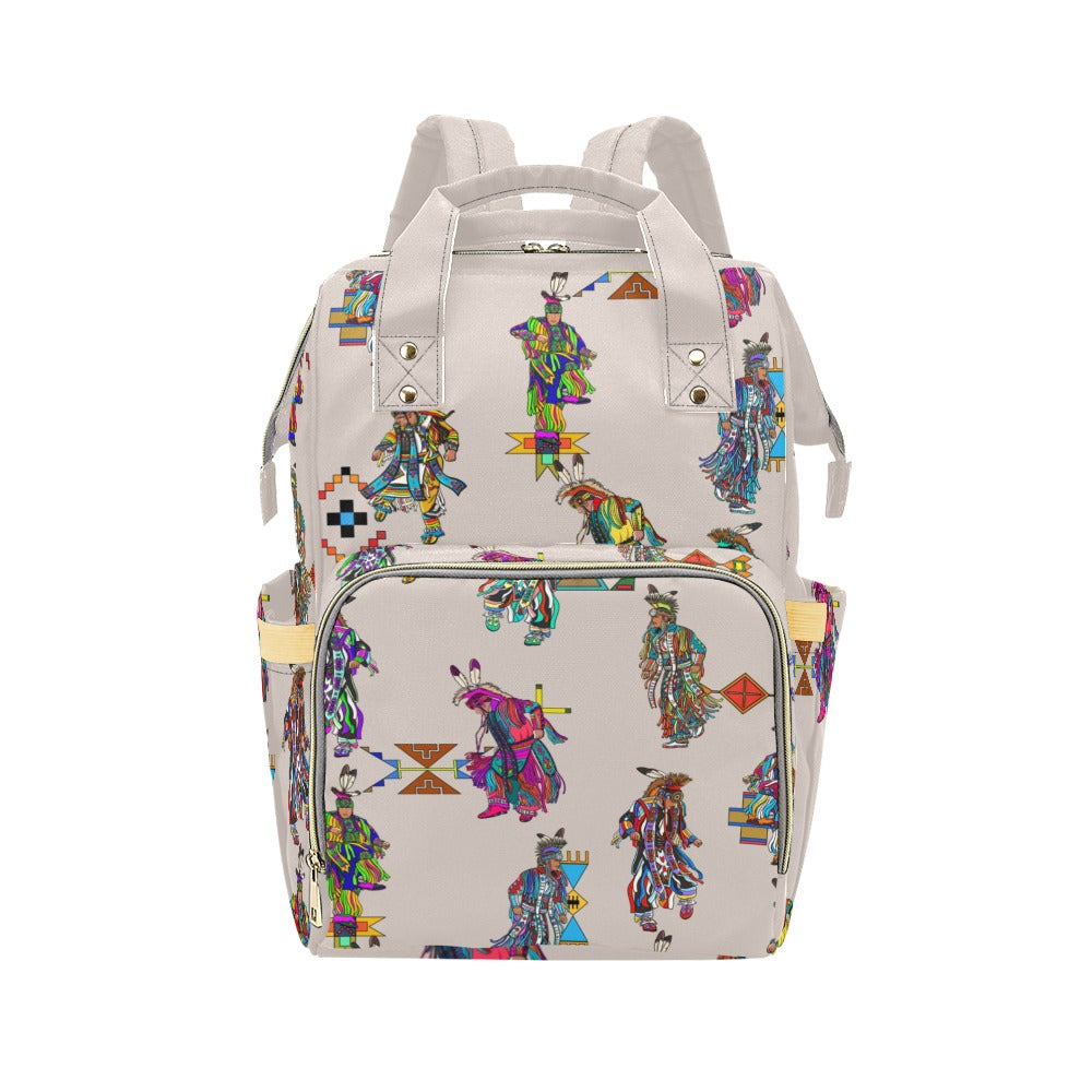 Men's Grass Dancers Muslin Multi-Function Diaper Backpack/Diaper Bag