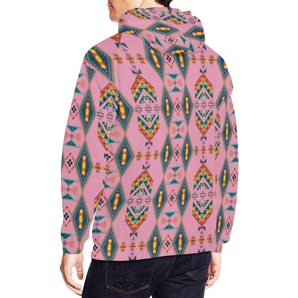 Travois Tipi Dusky Sunset Hoodie for Men (USA Size)