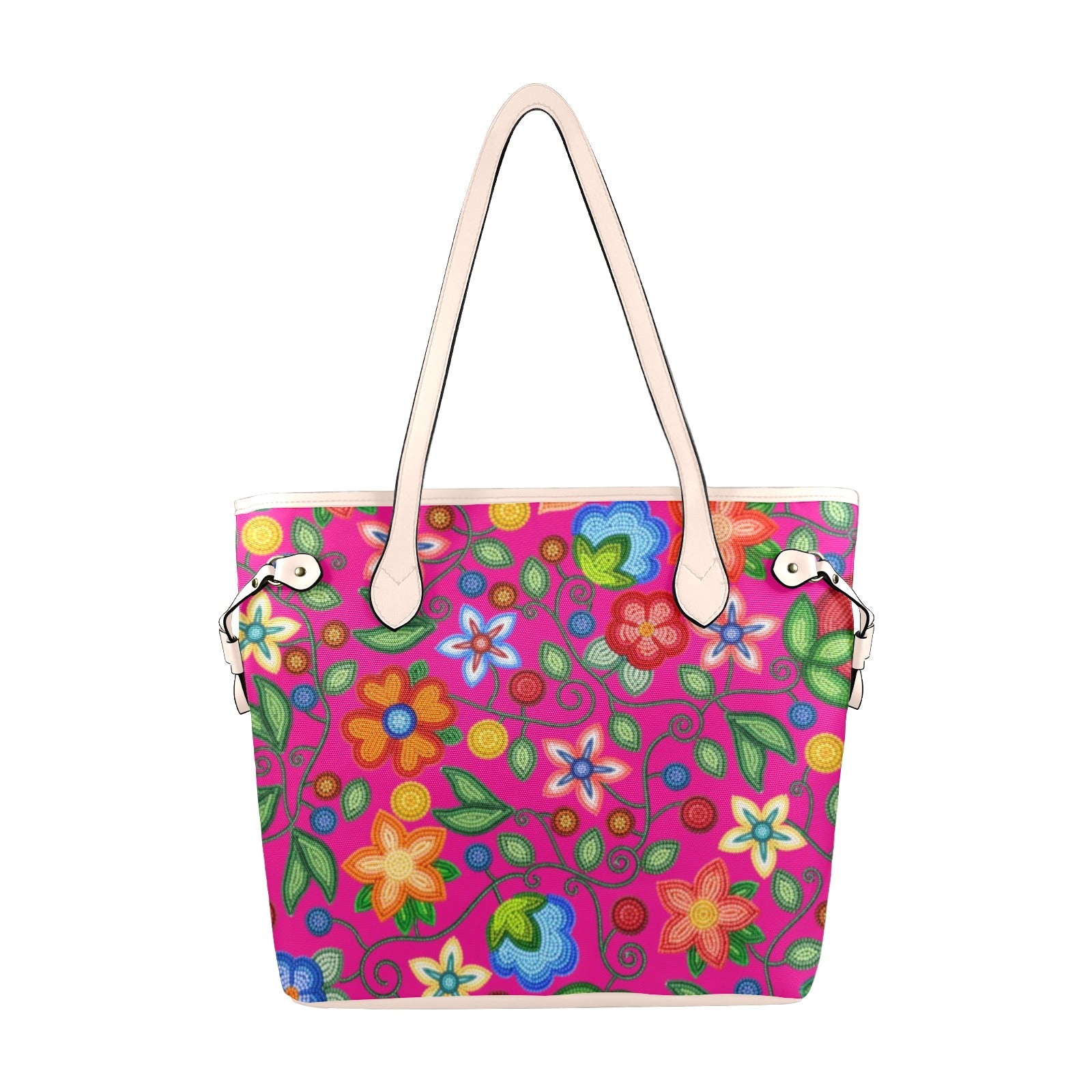 Morning Harmony Pink Clover Canvas Tote Bag