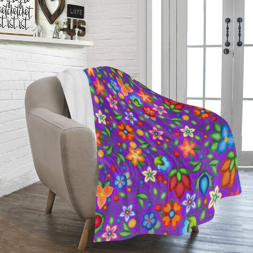 Morning Harmony Purple Ultra-Soft Micro Fleece Blanket 50"x60"