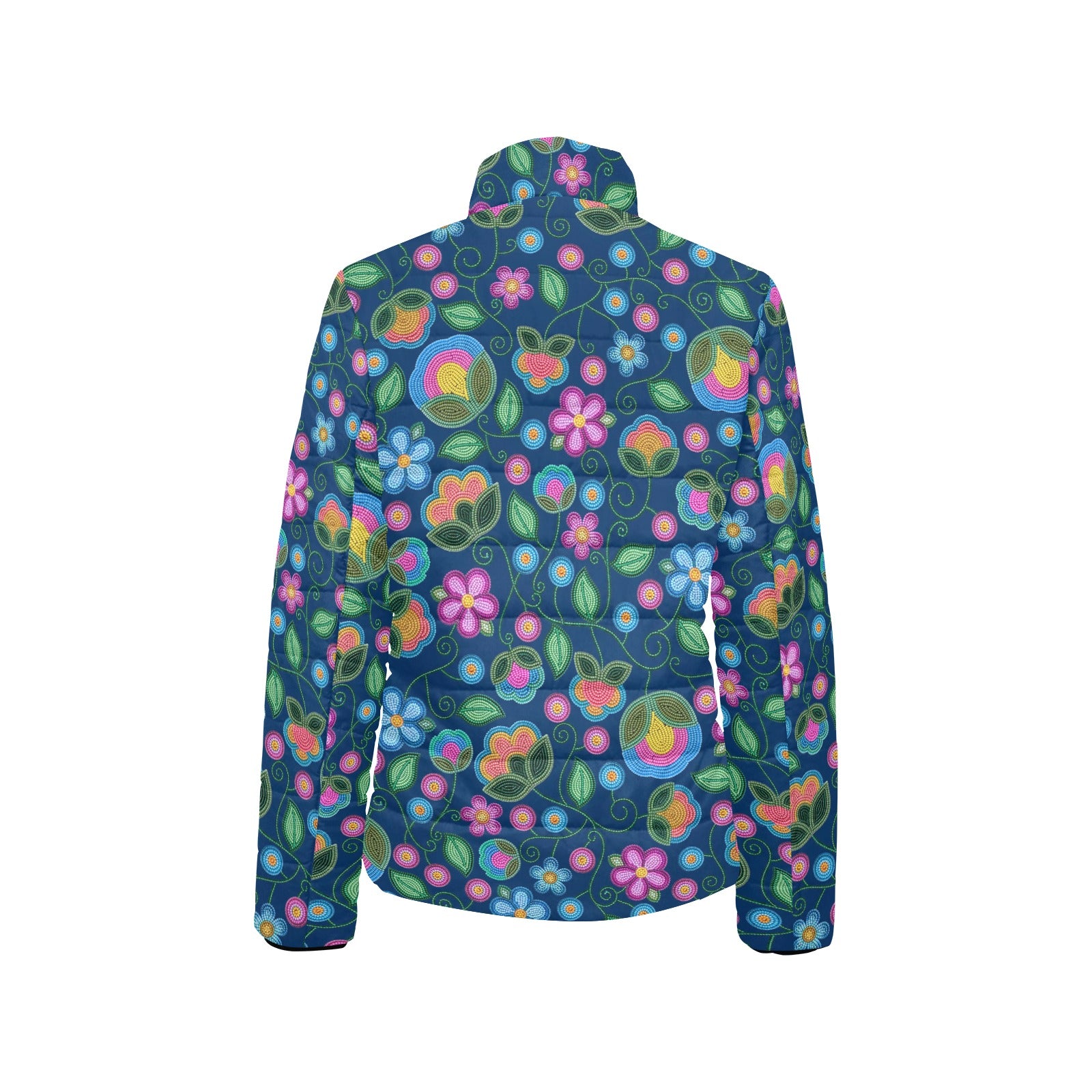 Turquoise Sunbeam Blue Women's Stand Collar Padded Jacket