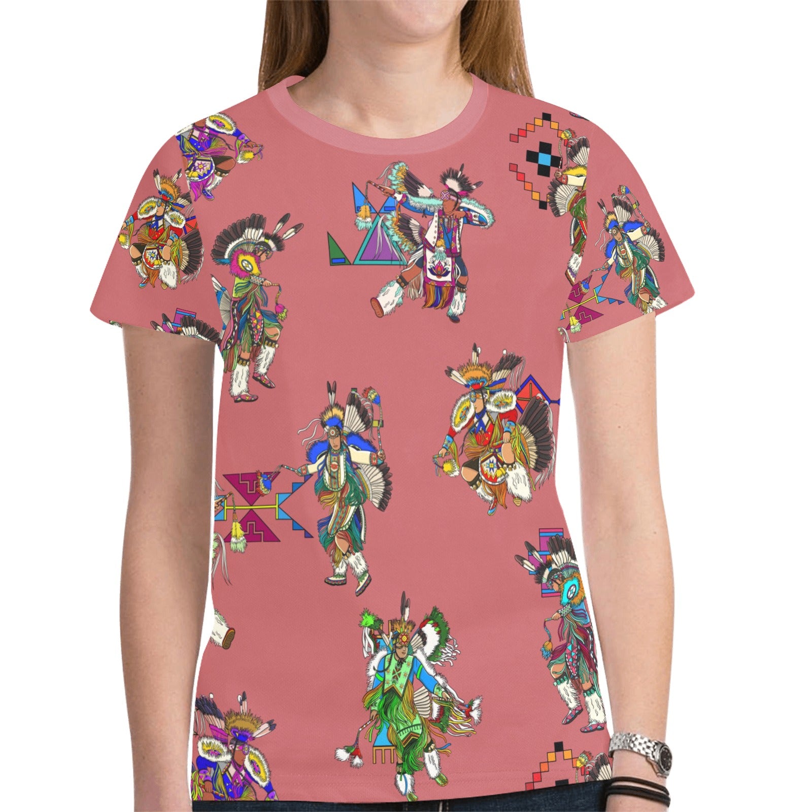 Men's Fancy Dancers Terra Cotta T-shirt for Women