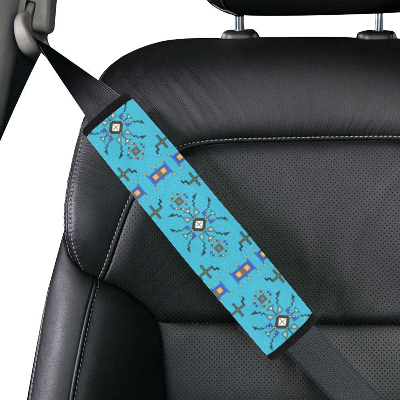 Eagle Strike Blue Car Seat Belt Cover 7''x12.6'' (Pack of 2)