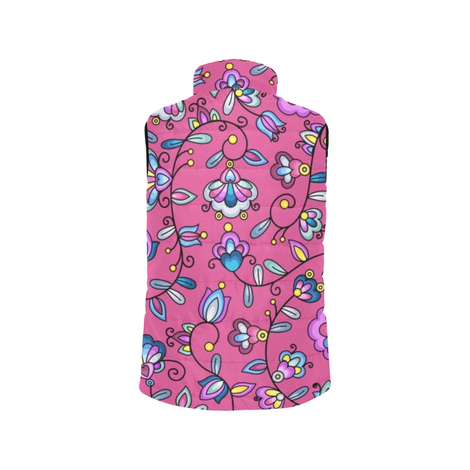 Autumn Bundle Blessing Pink Women's Padded Vest Jacket