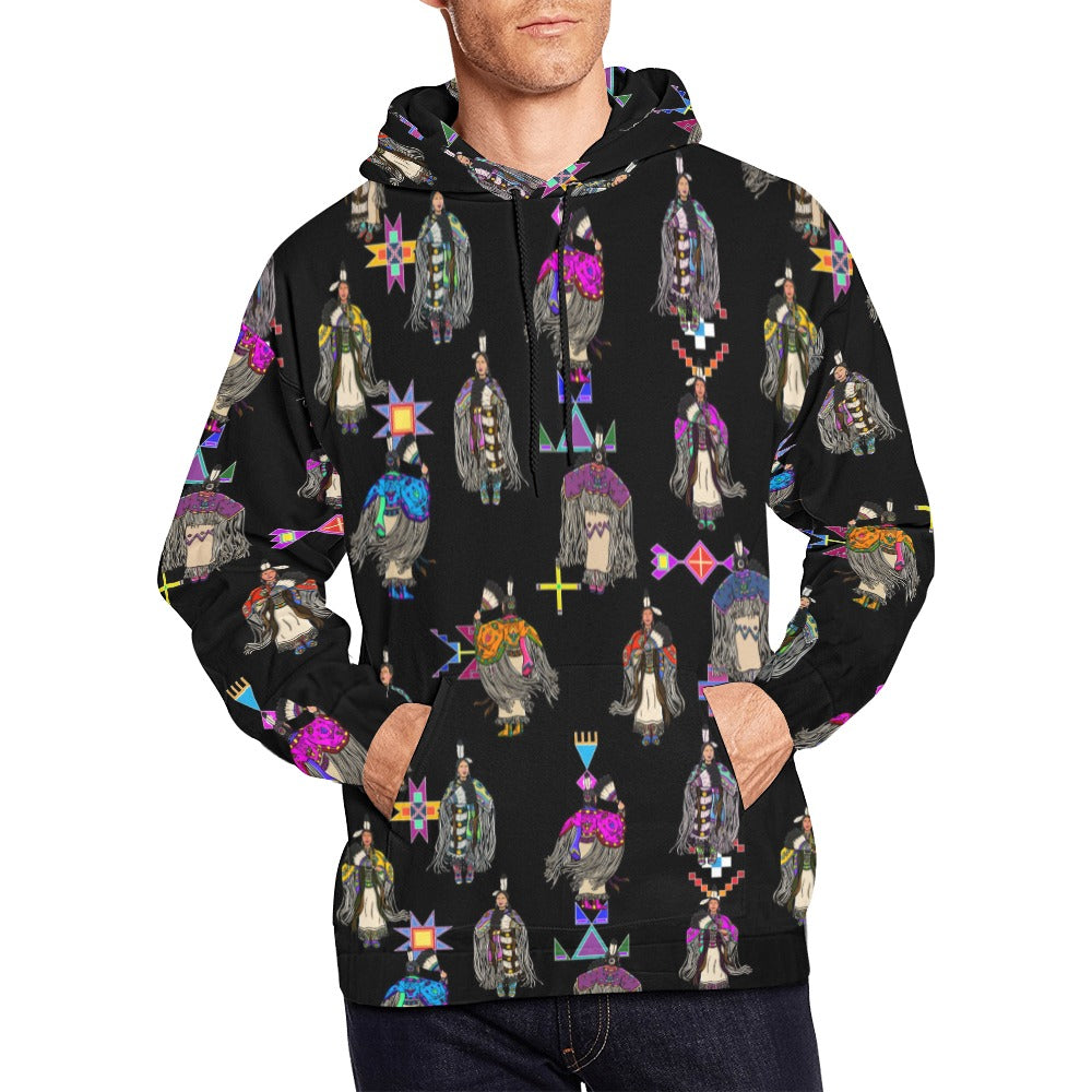 Women's Tradish Dancers Black Hoodie for Men (USA Size)