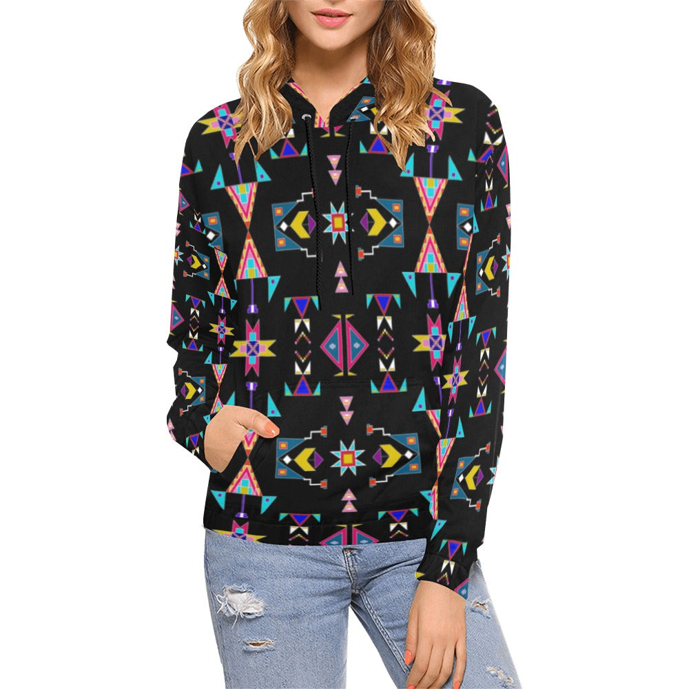 Enemy Territory Black Hoodie for Women (USA Size)