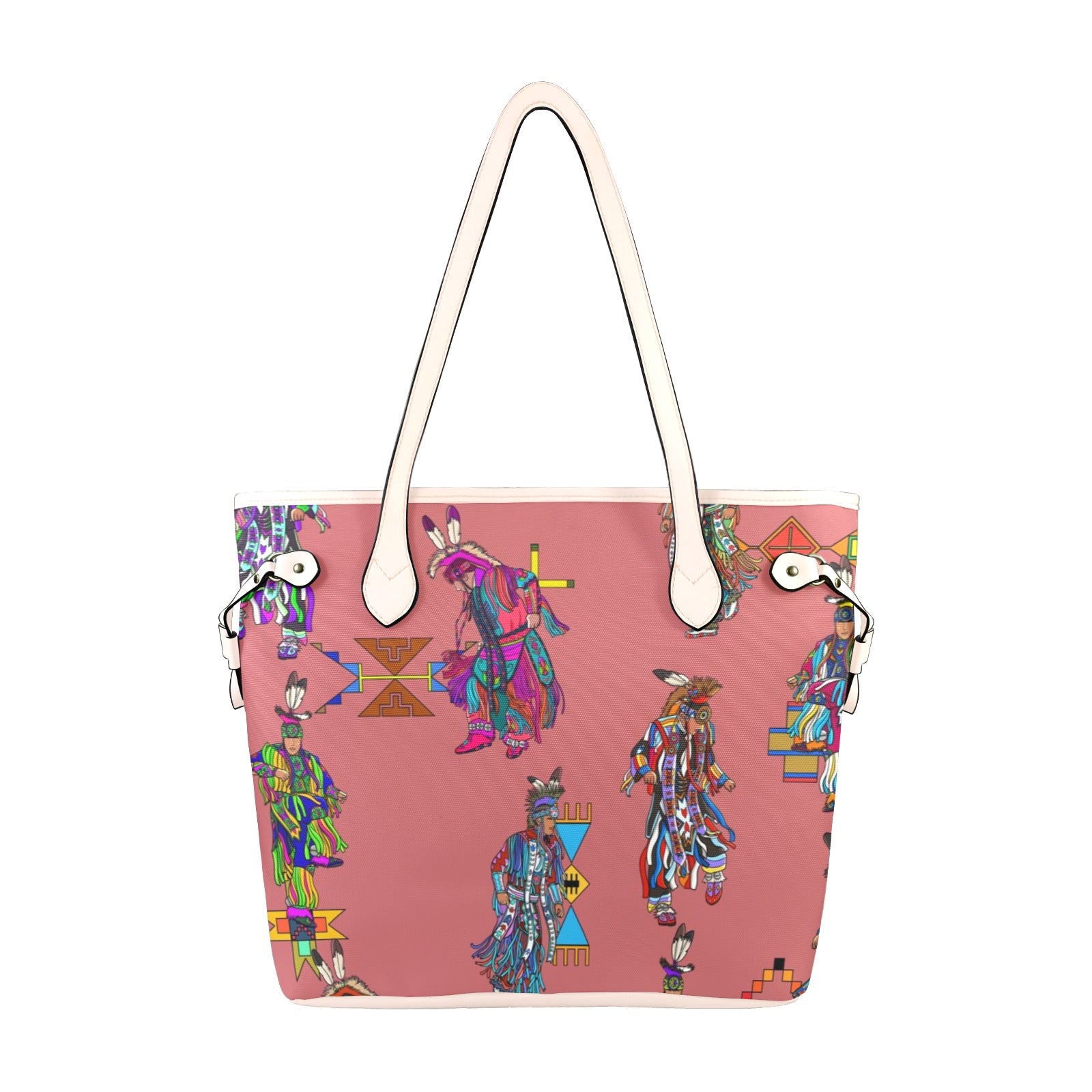 Men's Grass Dancers Terra Cotta Clover Canvas Tote Bag