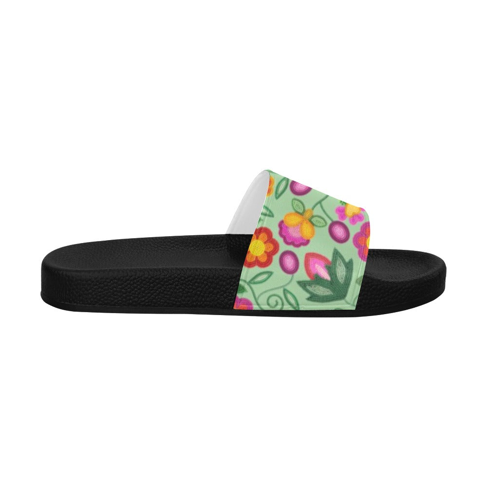 Boreal Bounty Green Women's Slide Sandals