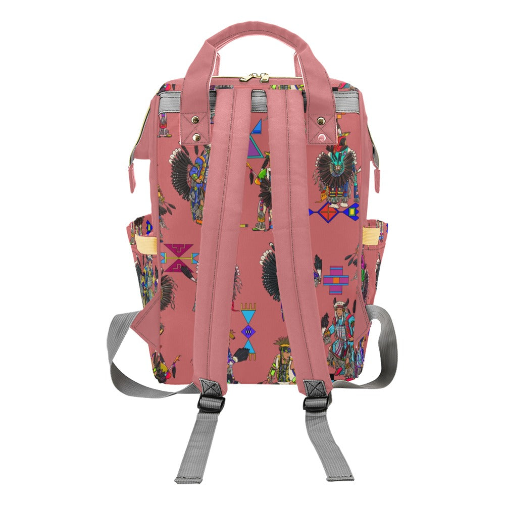 Men's Tradish Dancers Terra Cotta Multi-Function Diaper Backpack/Diaper Bag