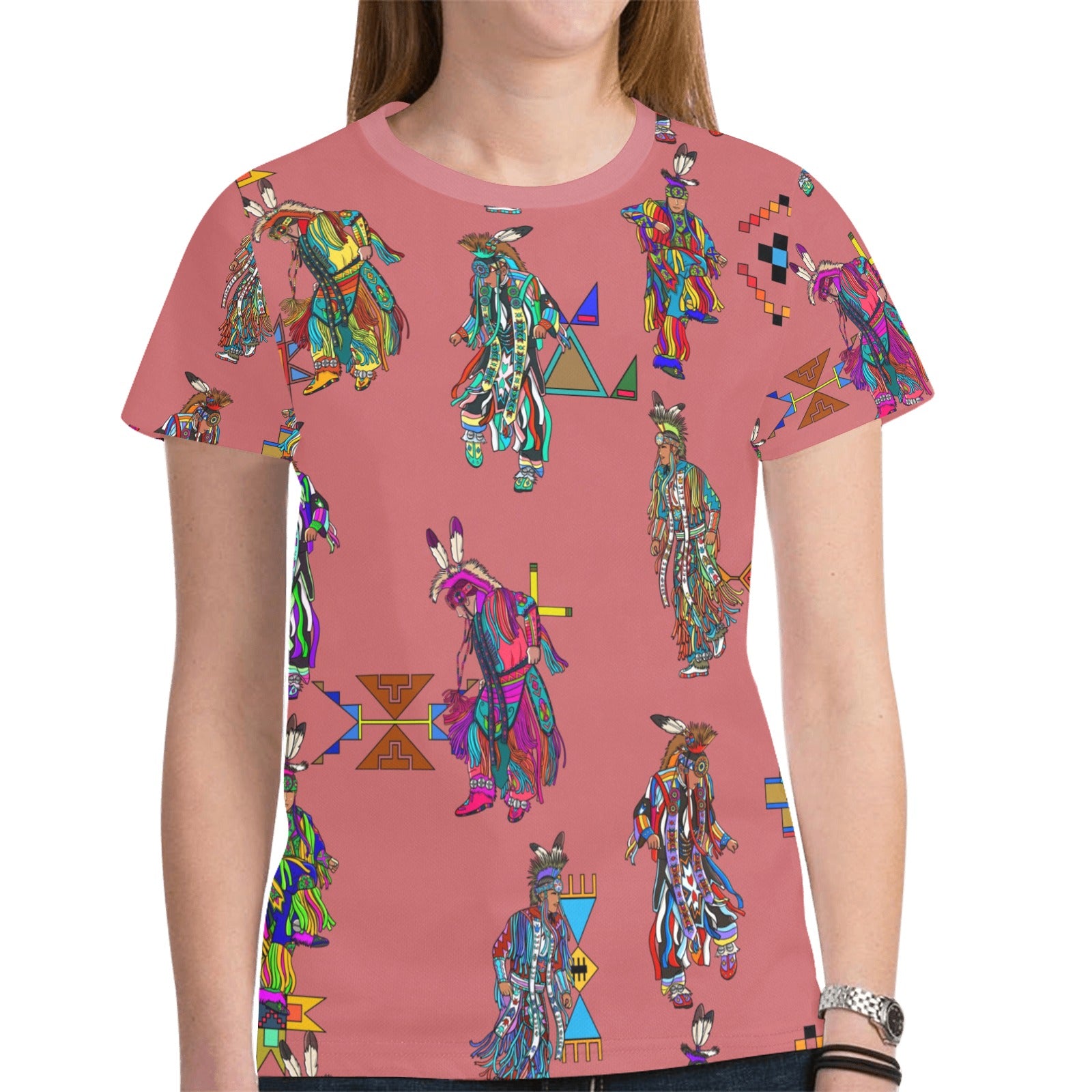 Men's Grass Dancers Terra Cotta T-shirt for Women