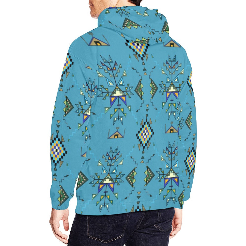 Bear Shield Blue Hoodie for Men (USA Size)