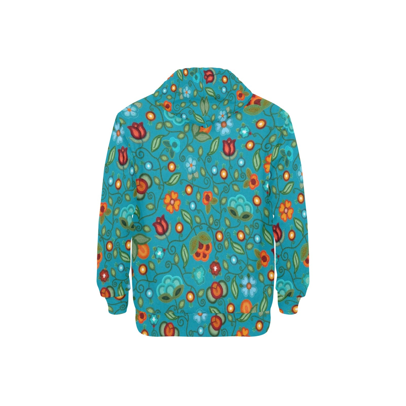 Prairie Fire Petals Ocean Men's Long Sleeve Fleece Hoodie