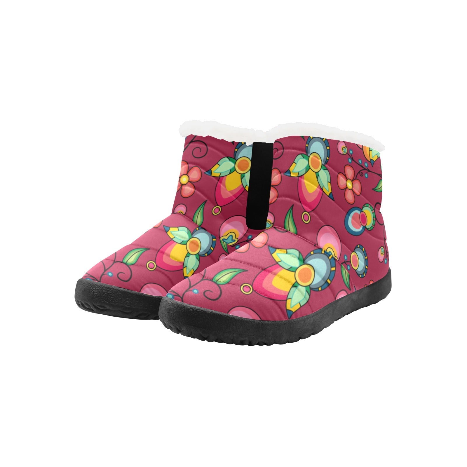 Floral Bounty Magenta Women's Padded Winter Boot