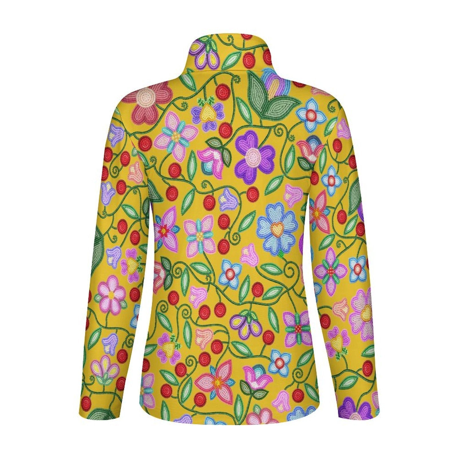 Petal Harmony Ochre Long Sleeve Yoga Shirt