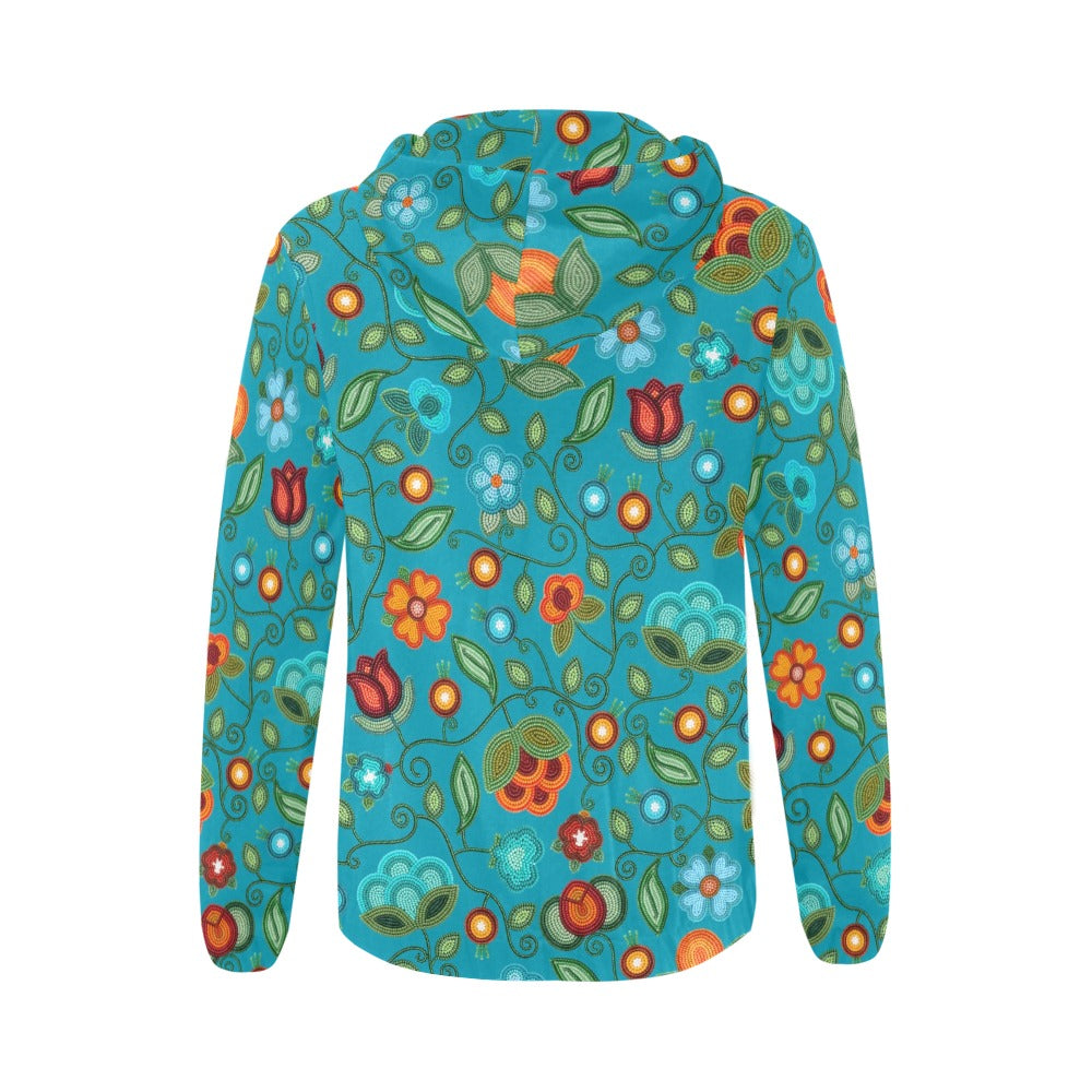 Prairie Fire Petals Ocean Full Zip Hoodie for Women