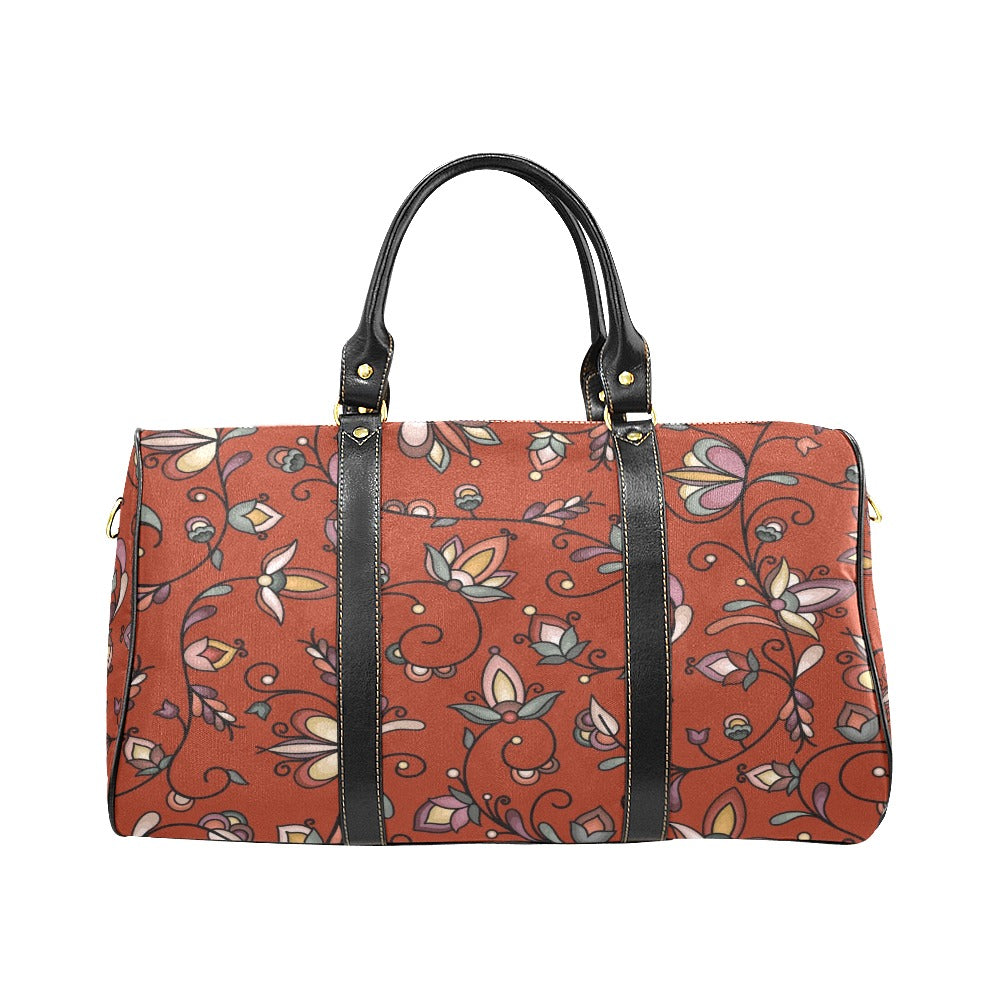 Burnt Sky Petals Red Waterproof Travel Bag/Small