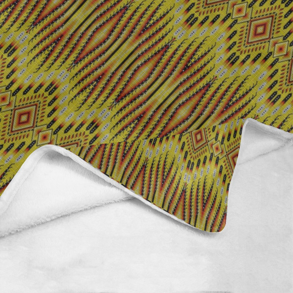 Fire Feather Yellow Ultra-Soft Micro Fleece Blanket 60"x80"