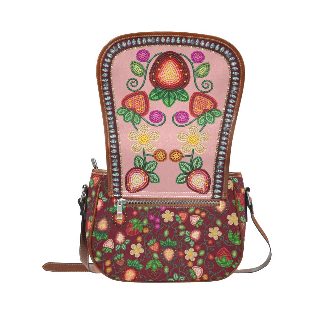 Berry Rites Pink-Maroon Saddle Bag/Large