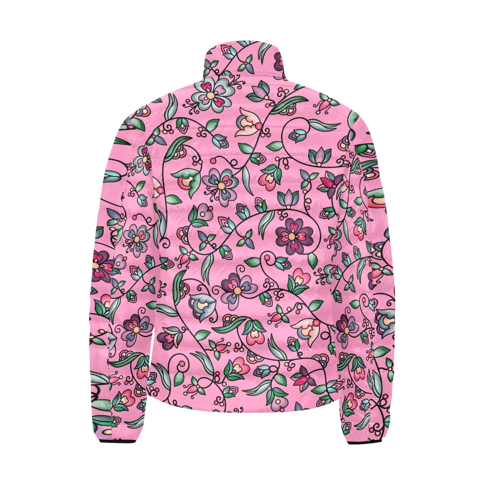 Amber Evening Garland Pink Men's Padded Jacket