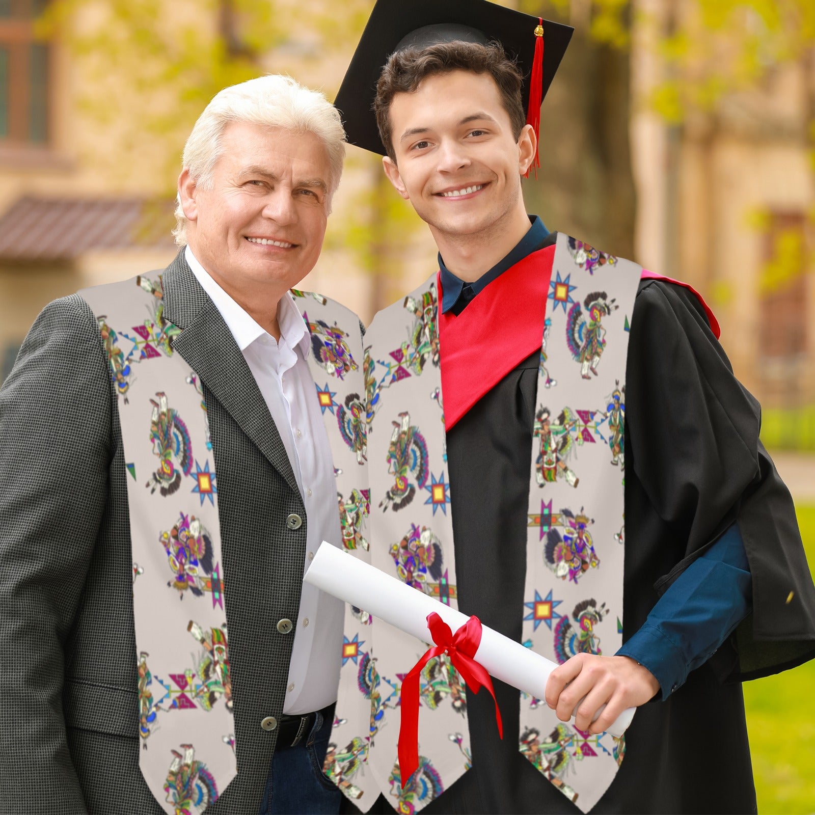 Men's Fancy Dancers Muslin Graduation Stole