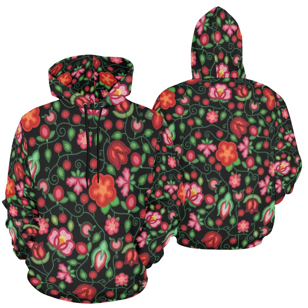 Rose Reverie Black Hoodie for Men (USA Size)
