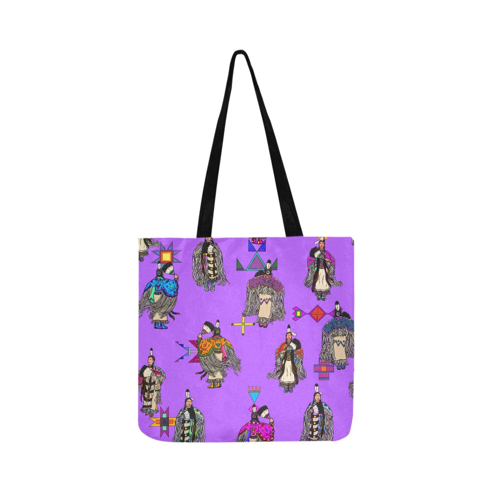 Women's Tradish Dancers Purple Reusable Shopping Bag (Two sides)