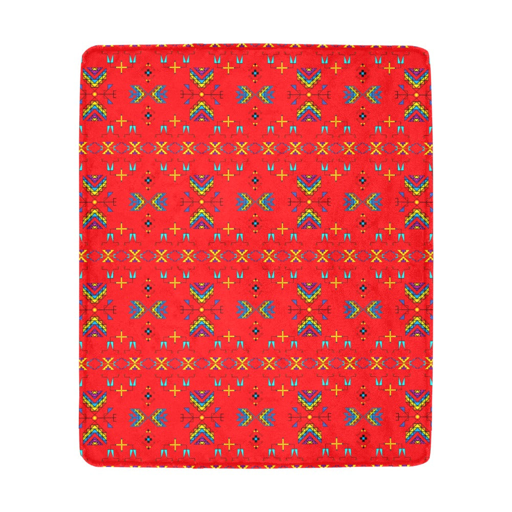 Rainy Chief Rainbow Red Ultra-Soft Micro Fleece Blanket 50"x60"