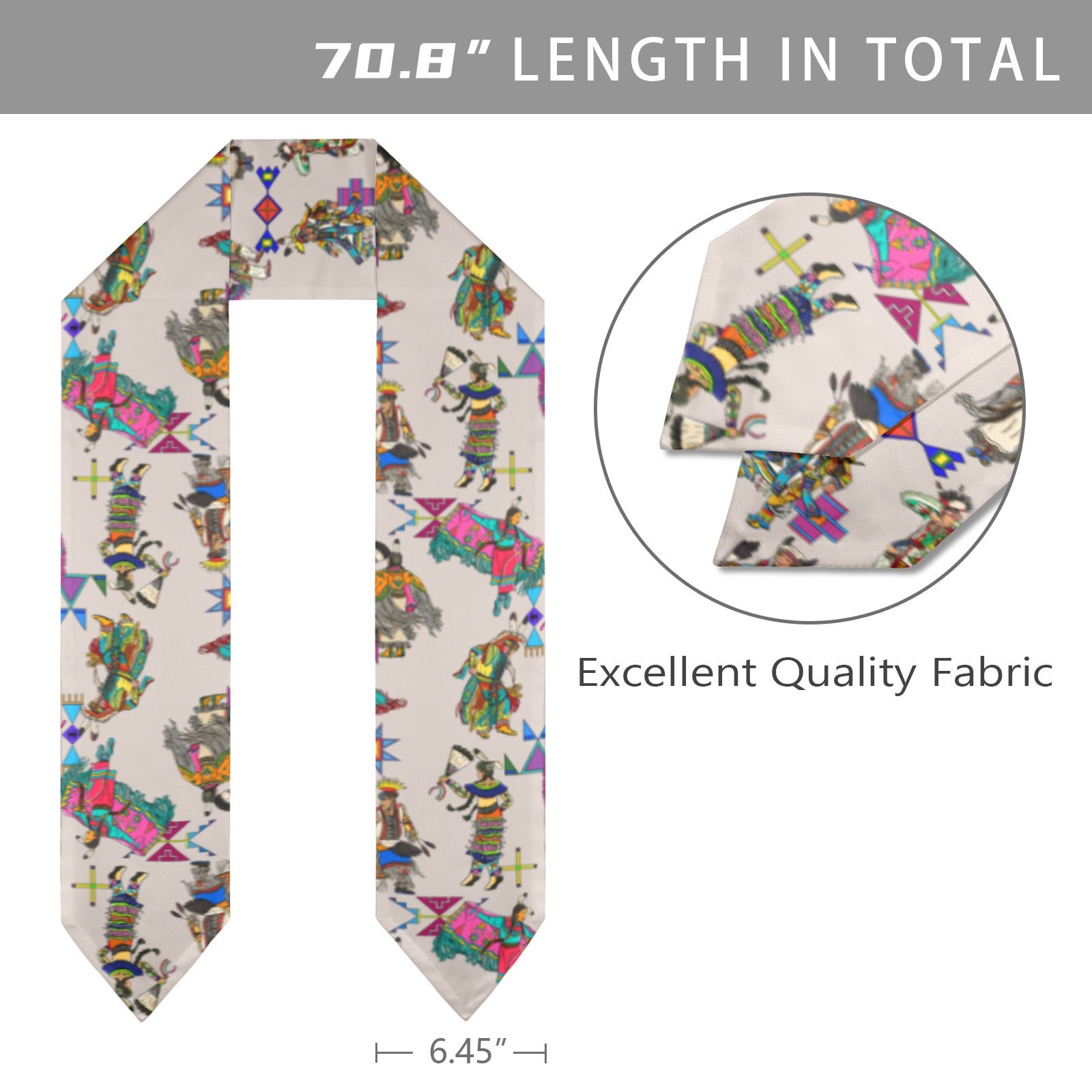 Grand Entry Dancers Muslin Graduation Stole