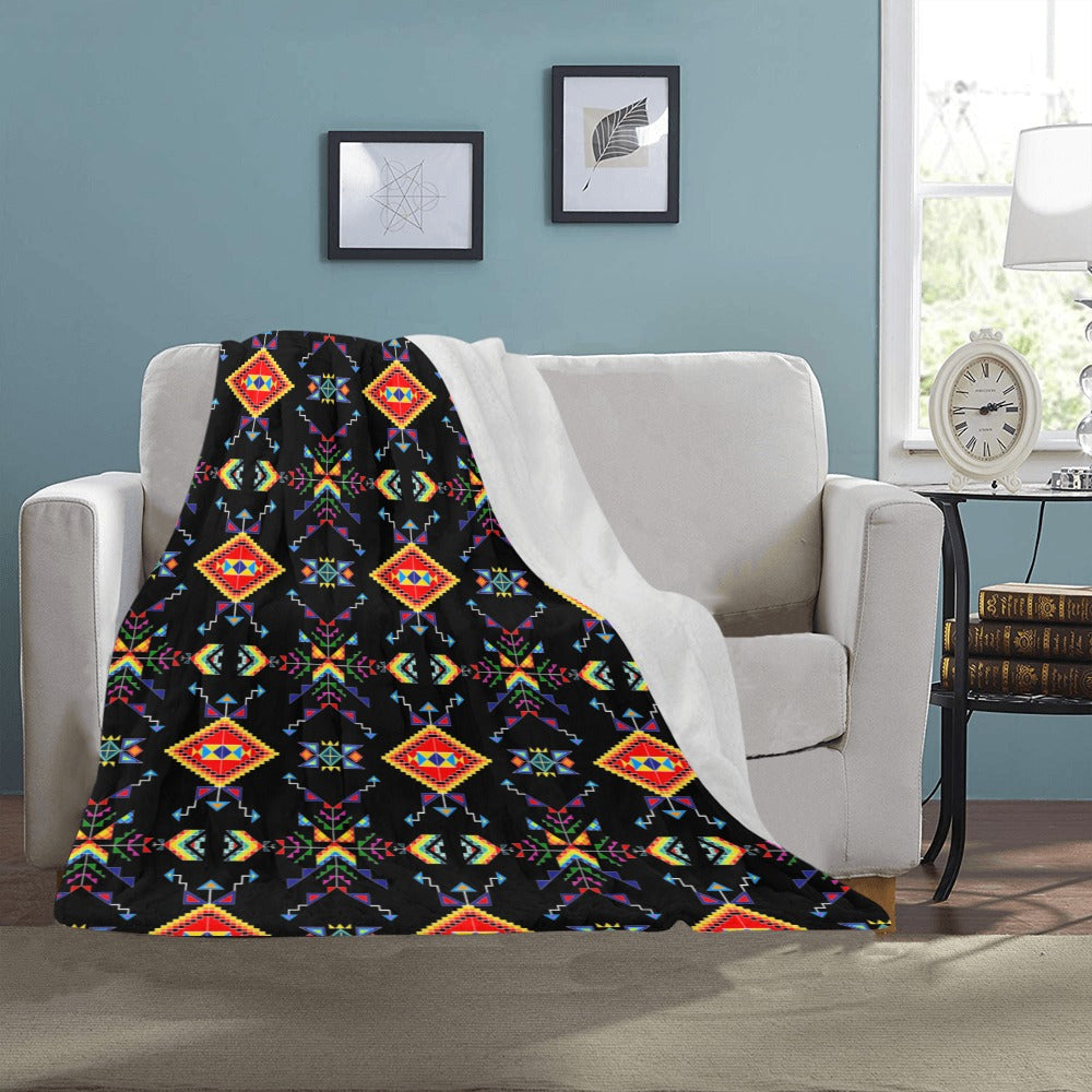 Buffalo Jump Black Ultra-Soft Micro Fleece Blanket 40"x50"