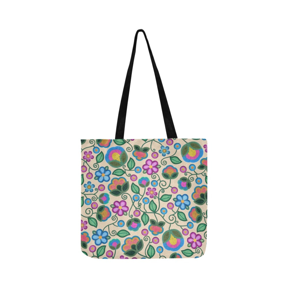 Turquoise Sunbeam Cream Reusable Shopping Bag (Two sides)