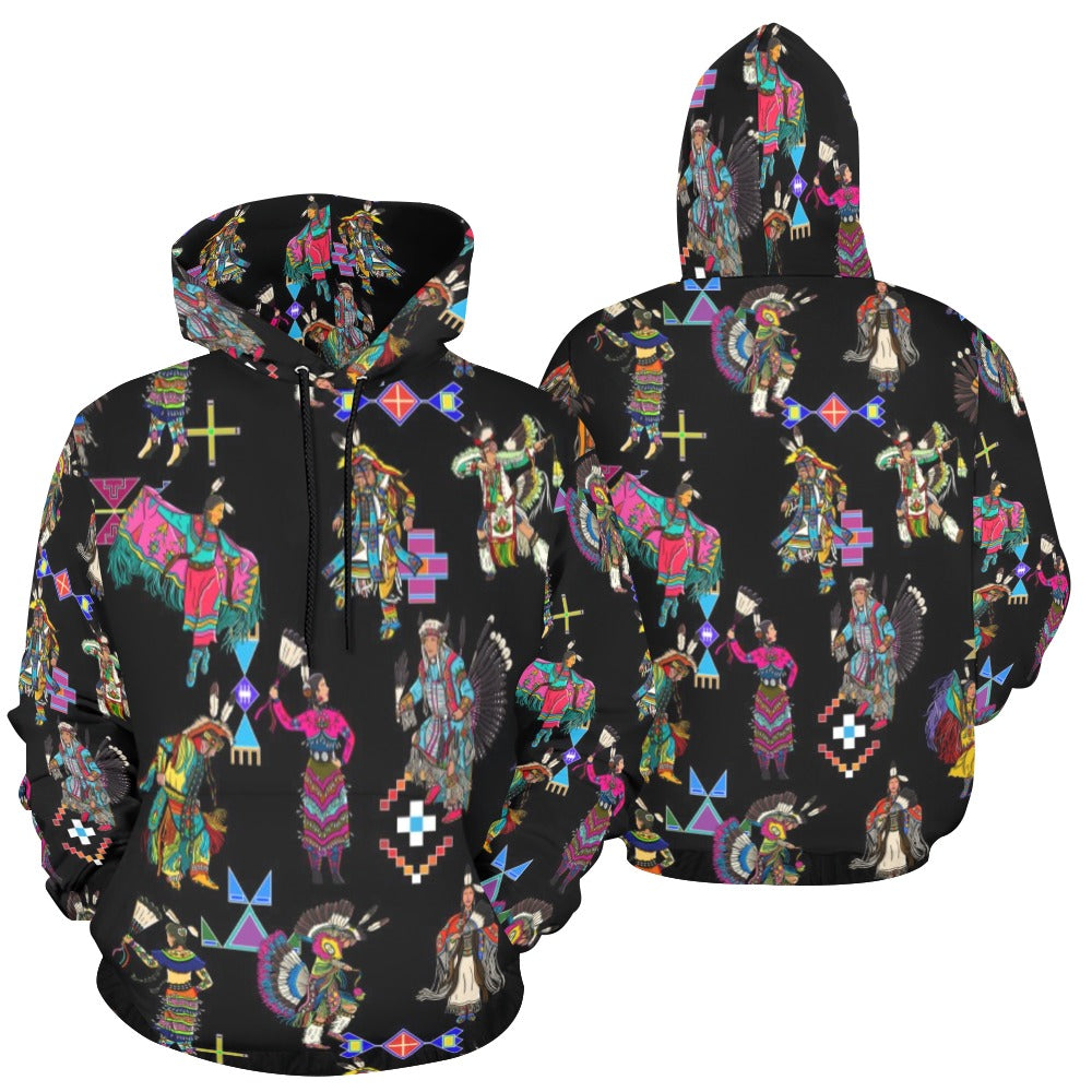 Grand Entry Dancers Black Hoodie for Men (USA Size)