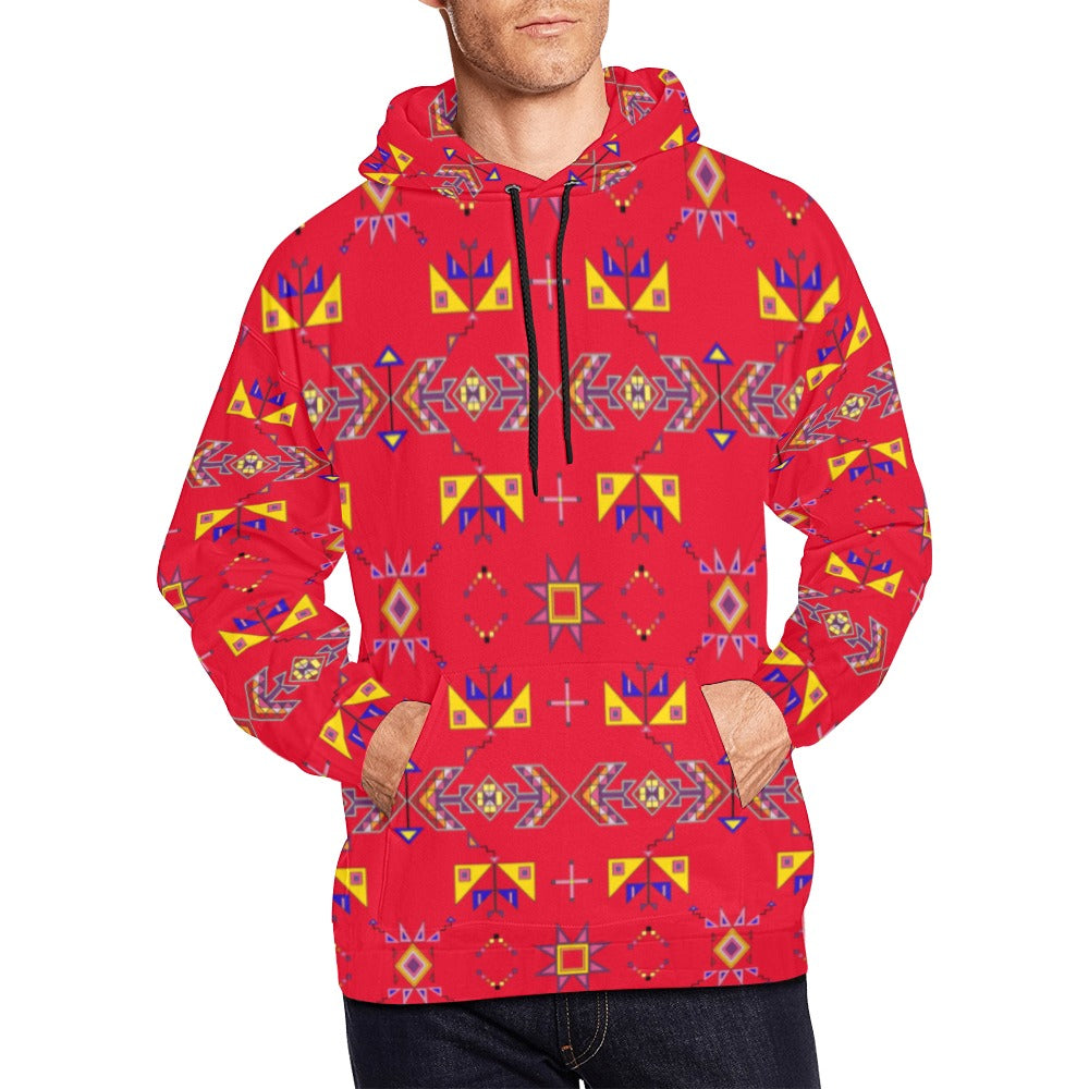 Scattered Generations Red Hoodie for Men (USA Size)