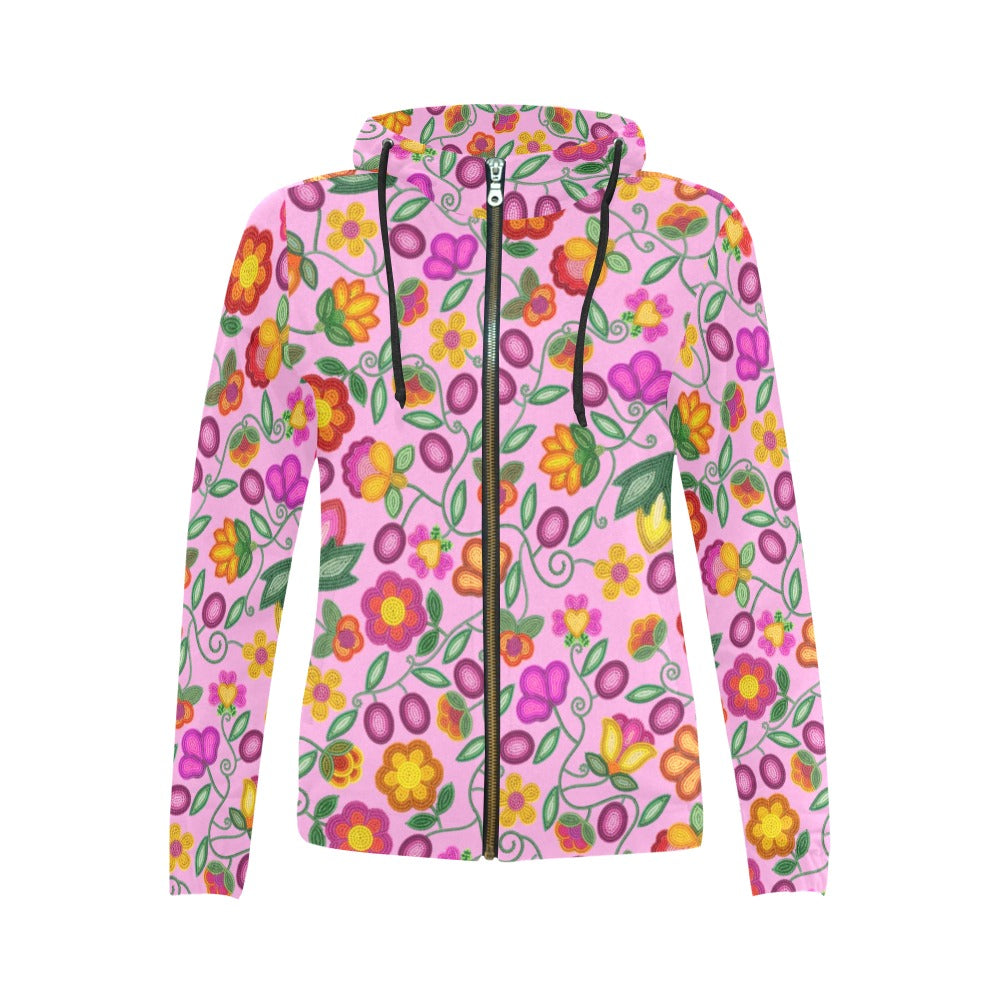 Boreal Bounty Pink Full Zip Hoodie for Women
