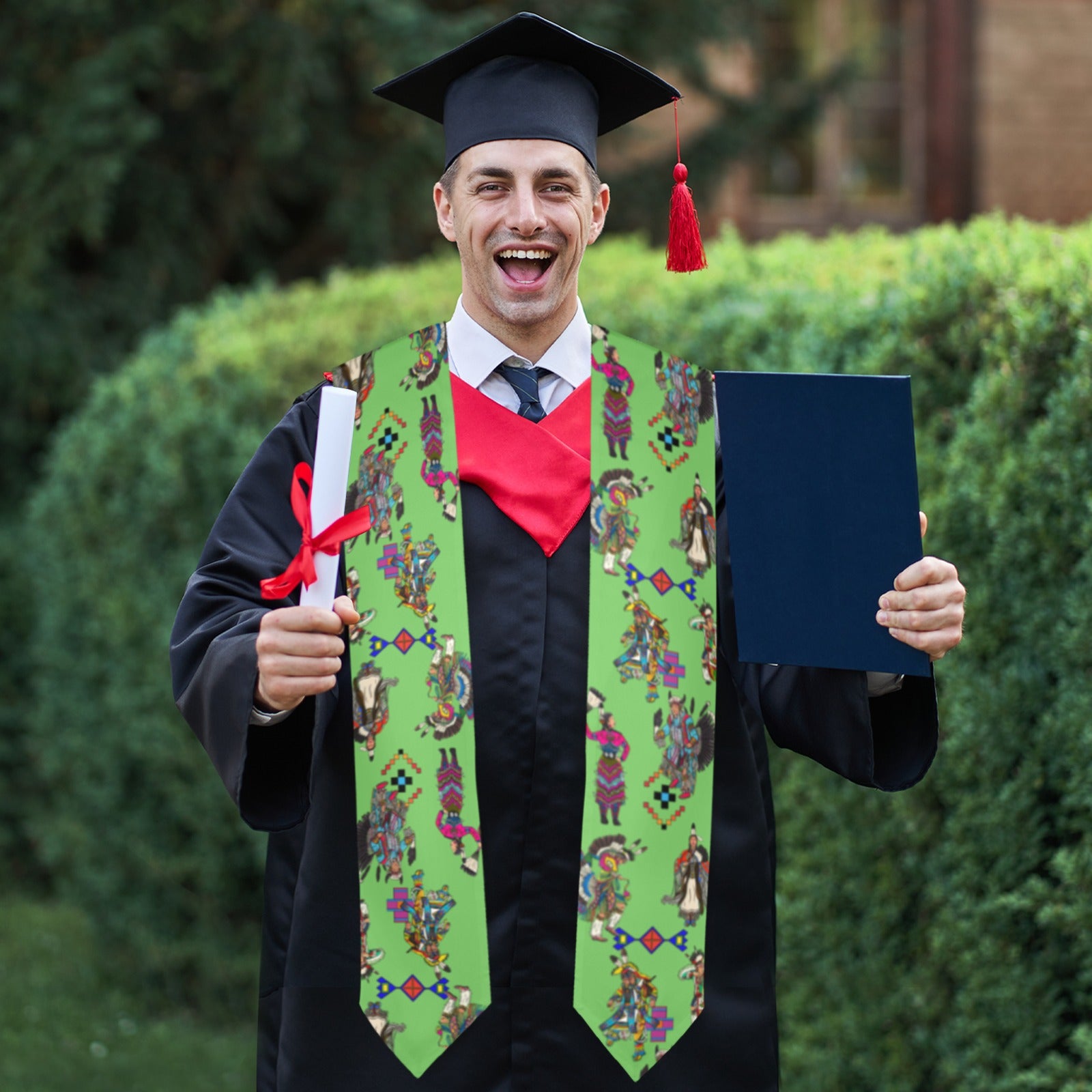 Grand Entry Dancers Grass Graduation Stole