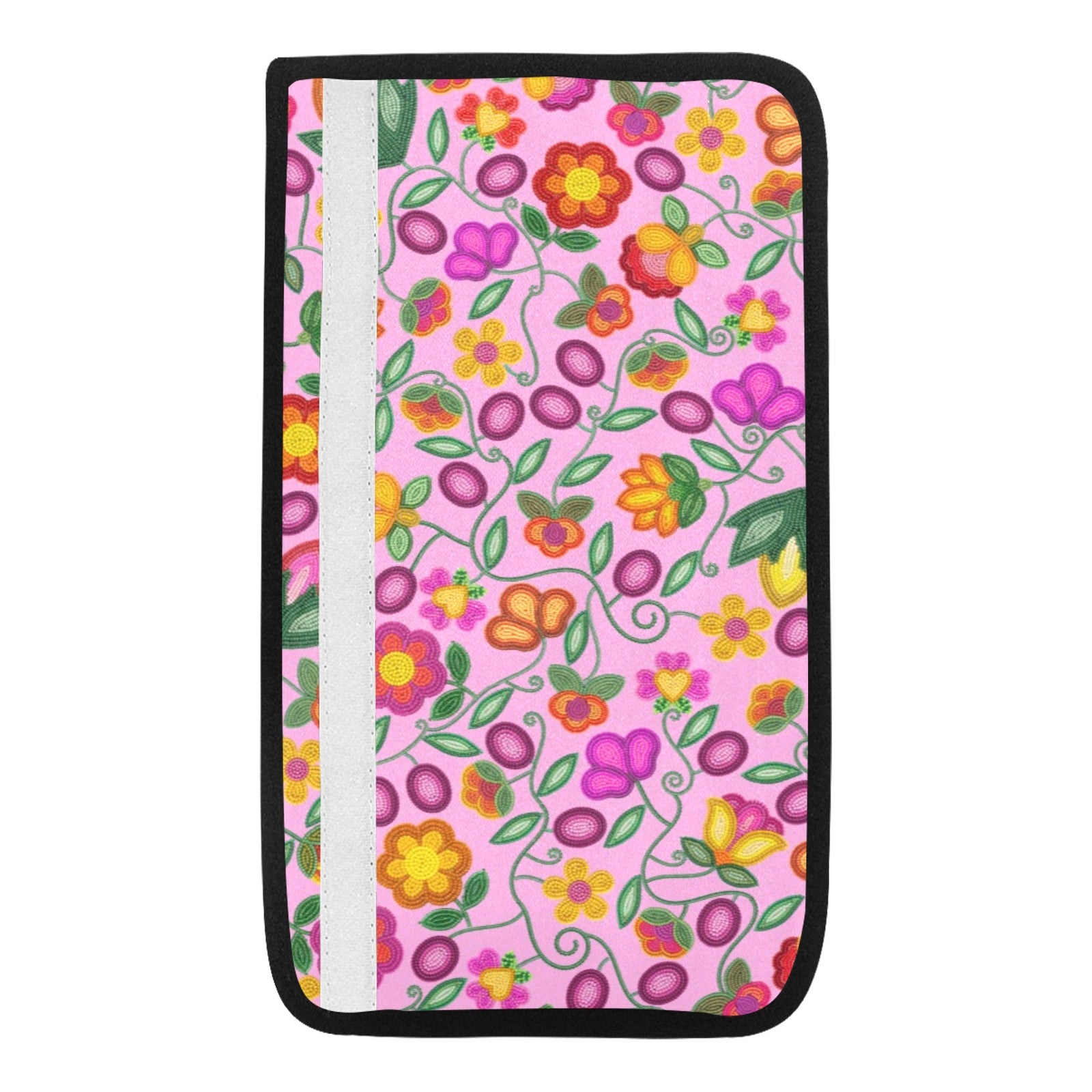 Boreal Bounty Pink Car Seat Belt Cover 7''x12.6'' (Pack of 2)