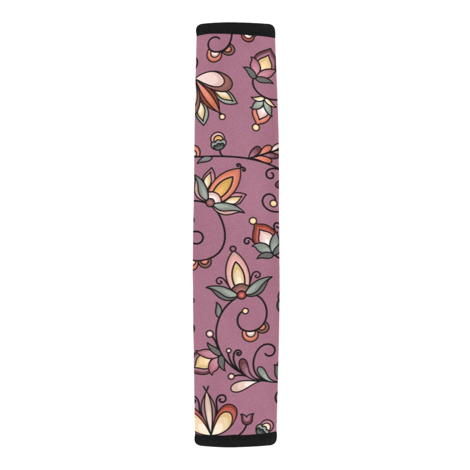 Burnt Sky Petals Magenta Car Seat Belt Cover 7''x12.6'' (Pack of 2)