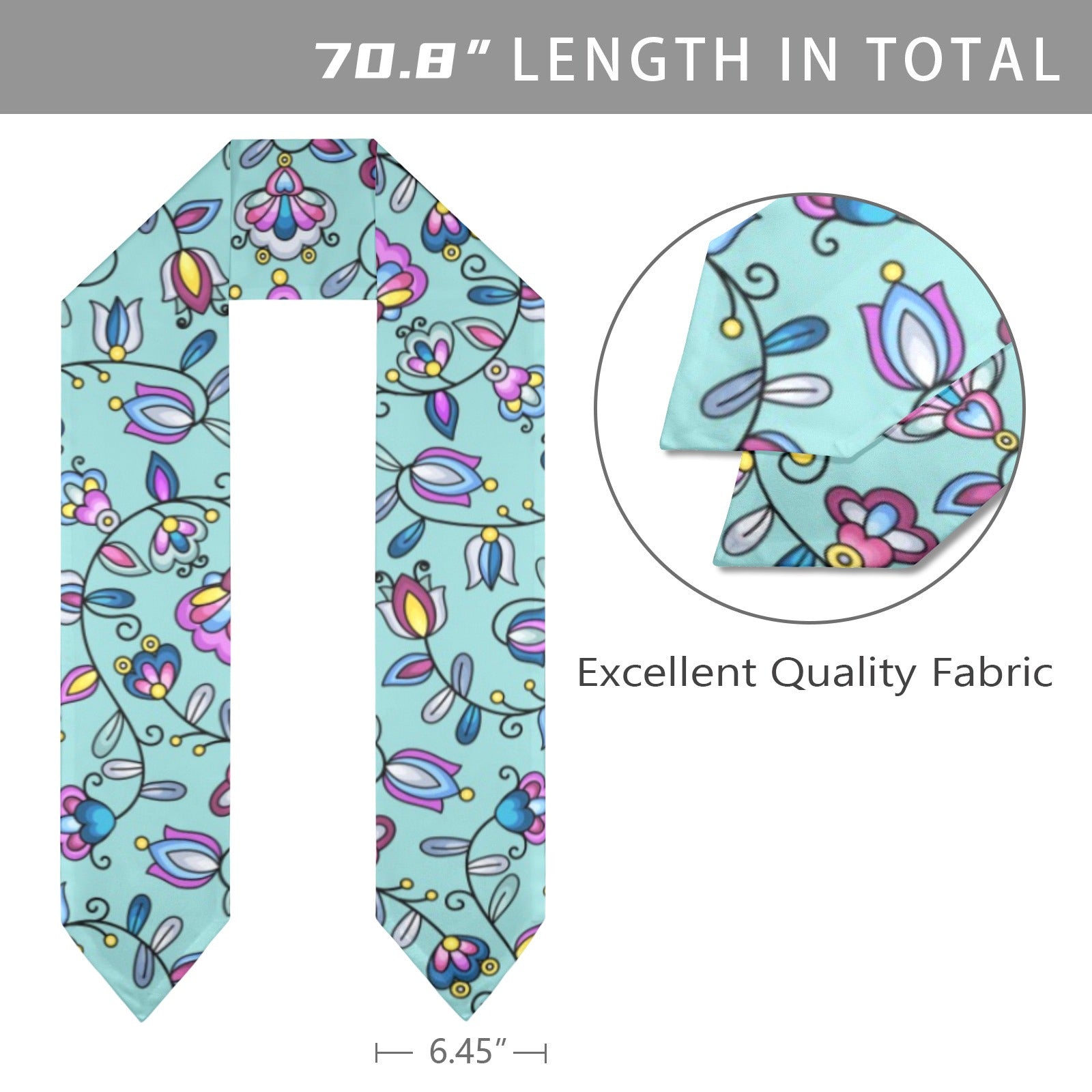 Autumn Bundle Blessing Turquoise Graduation Stole