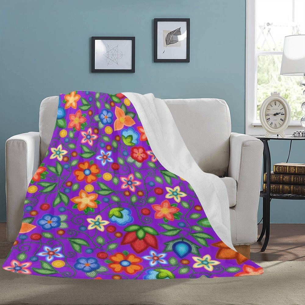 Morning Harmony Purple Ultra-Soft Micro Fleece Blanket 60"x80"