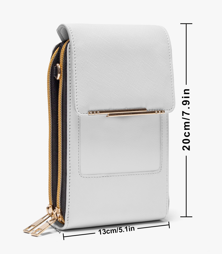 Fire Feather White Mobile Phone Chest Bag