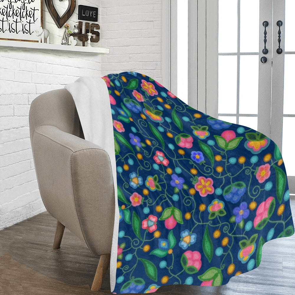 Skyberry Serenade Navy Ultra-Soft Micro Fleece Blanket 60"x80"