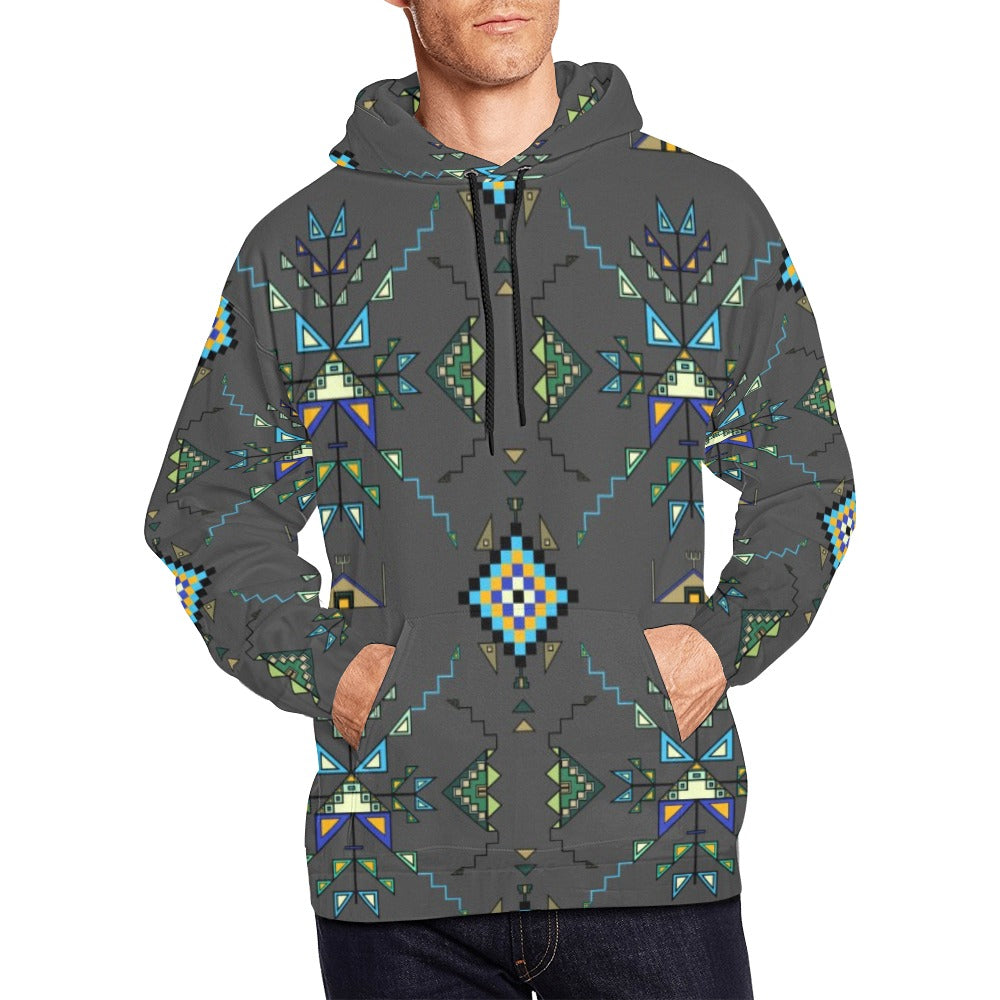 Bear Shield Gray Hoodie for Men (USA Size)