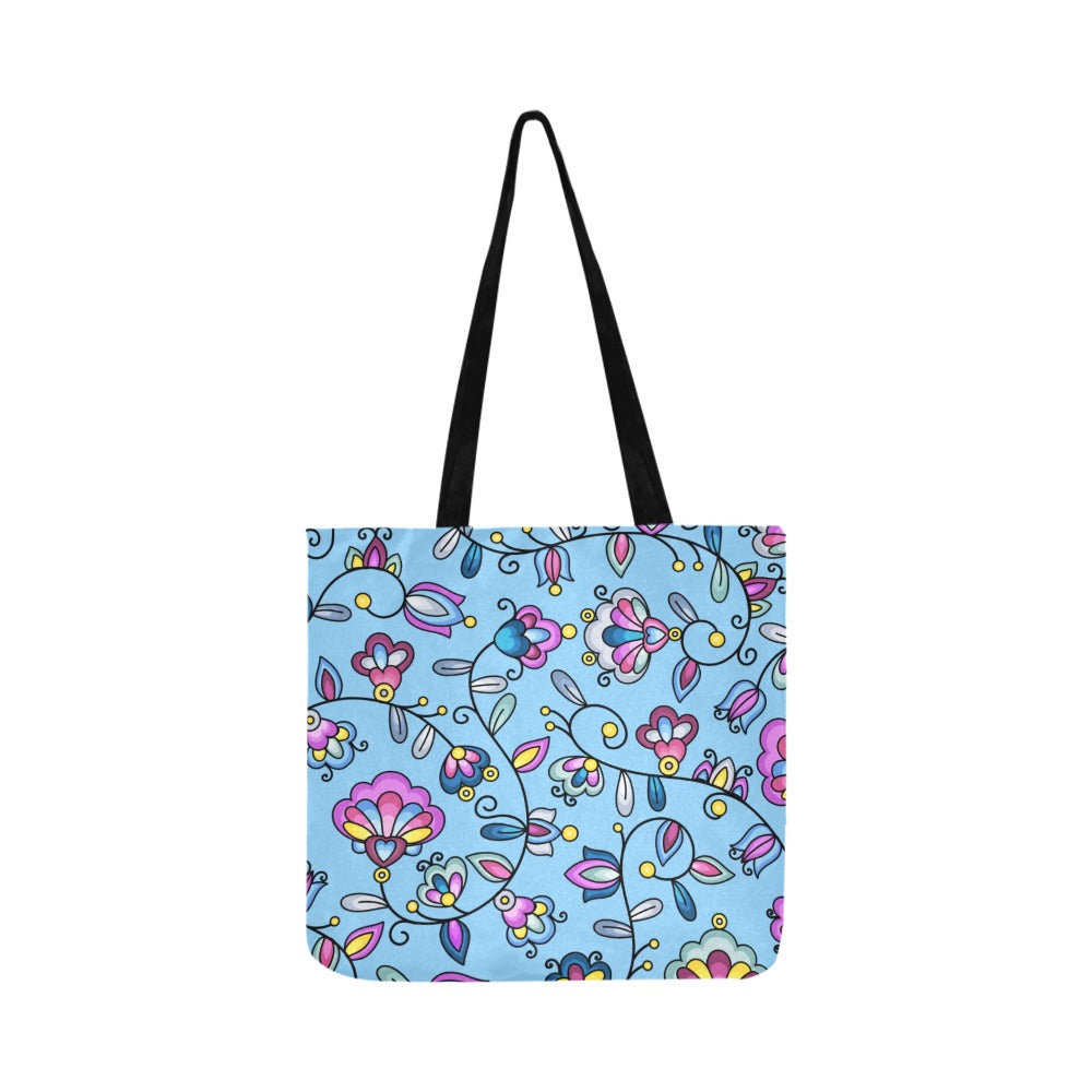 Autumn Bundle Blessing Blue Reusable Shopping Bag (Two sides)