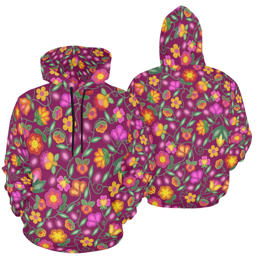 Boreal Bounty Dark Magenta Hoodie for Men (USA Size)