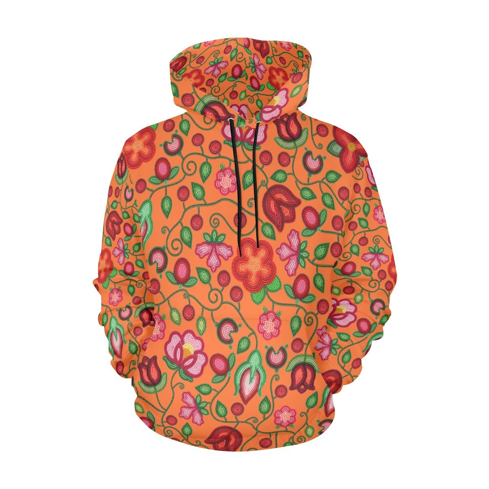 Rose Reverie Orange Hoodie for Men (USA Size)