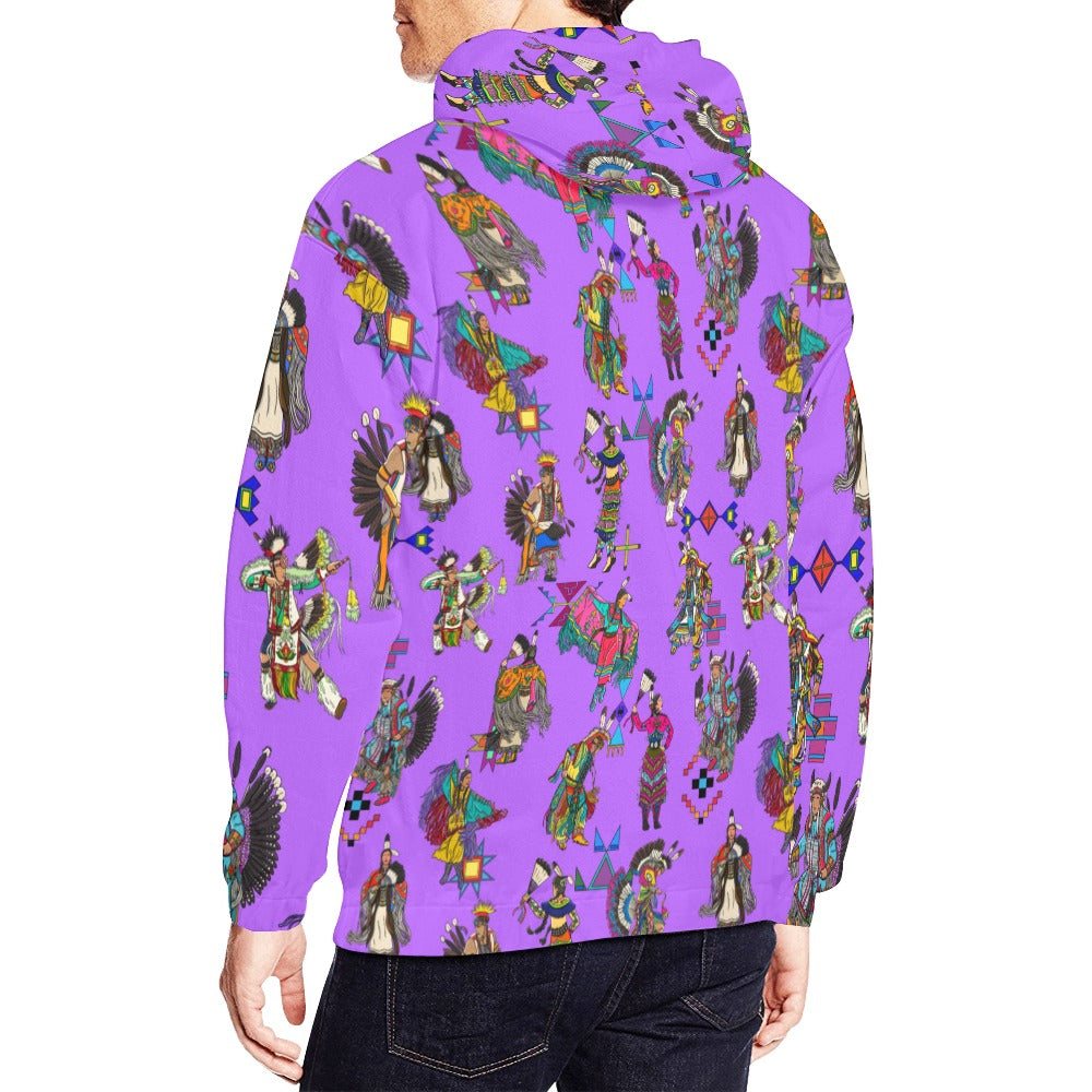 Grand Entry Dancers Purple Hoodie for Men (USA Size)